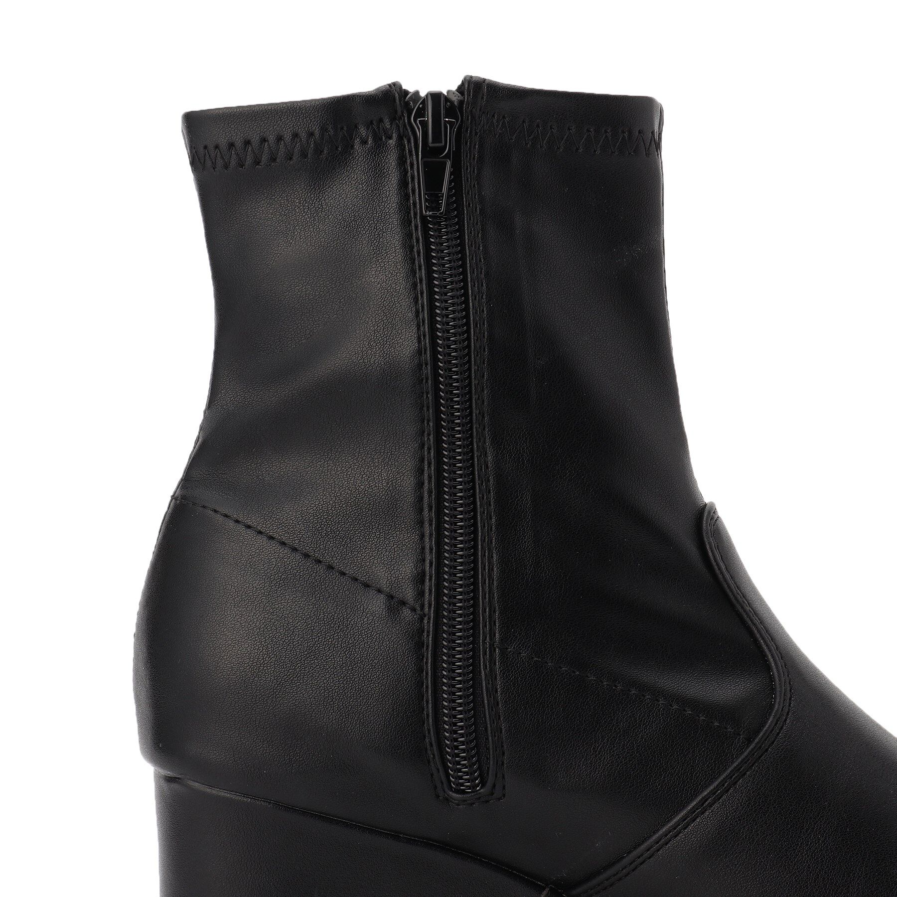 csT&P「スクウェアヒールストレッチブーツ」|ショートブーツ|