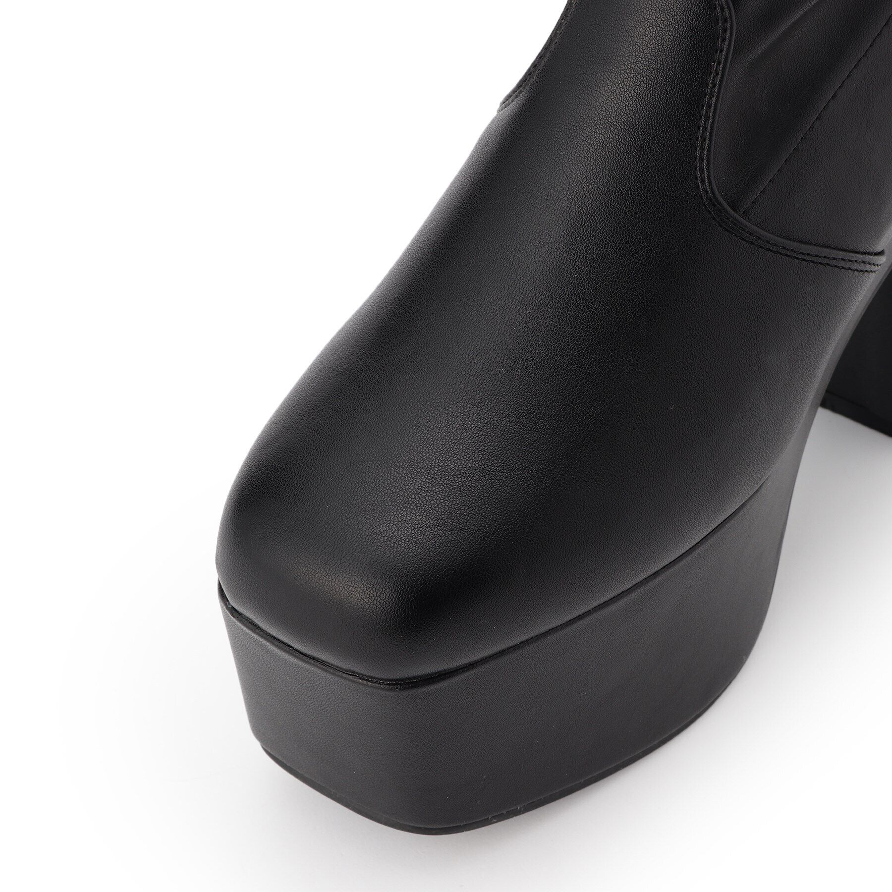 csT&P「スクウェアヒールストレッチブーツ」|ショートブーツ|