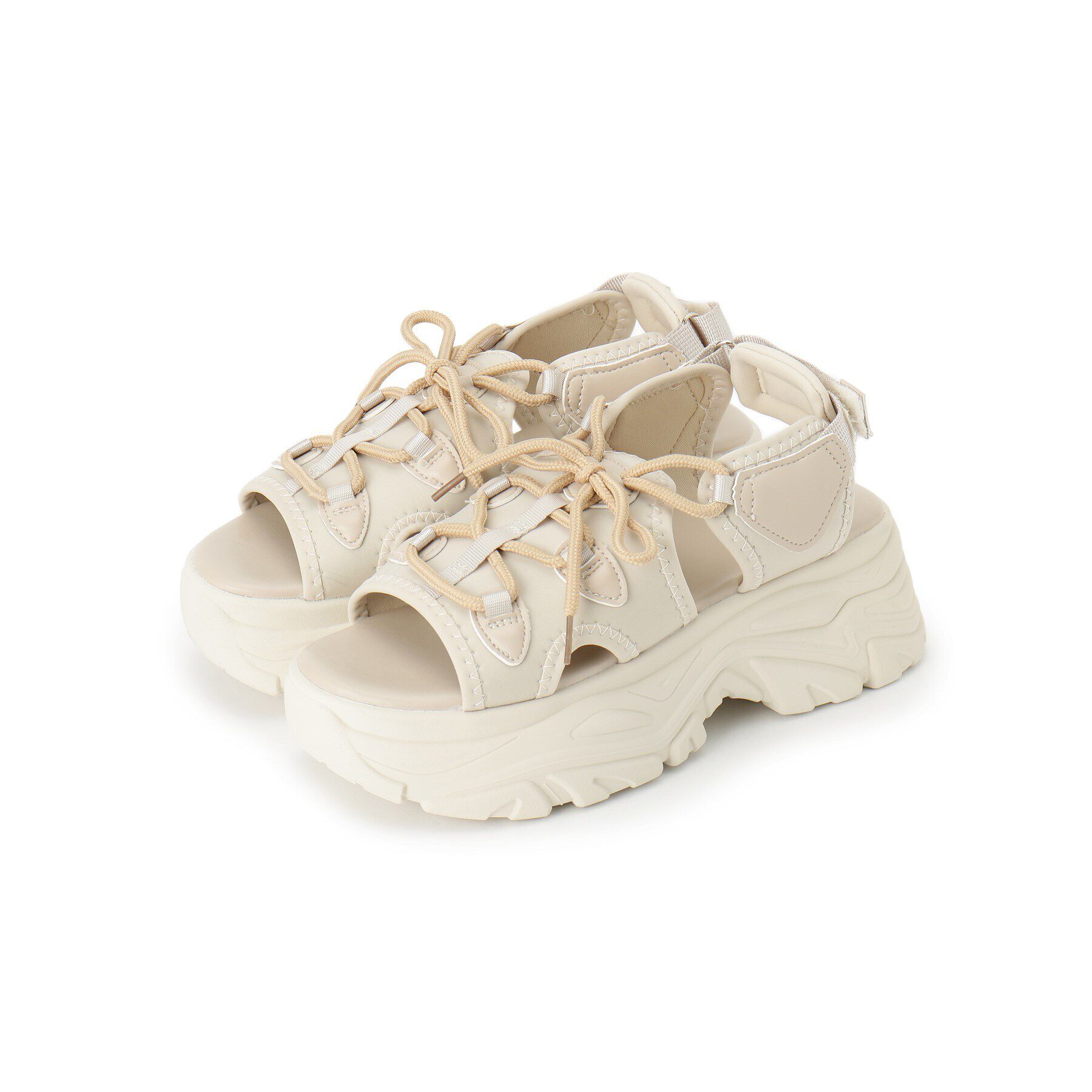 csT&P「厚底 スニーカーソールスポサン」|サンダル|ﾍﾞｰｼﾞｭ(052)