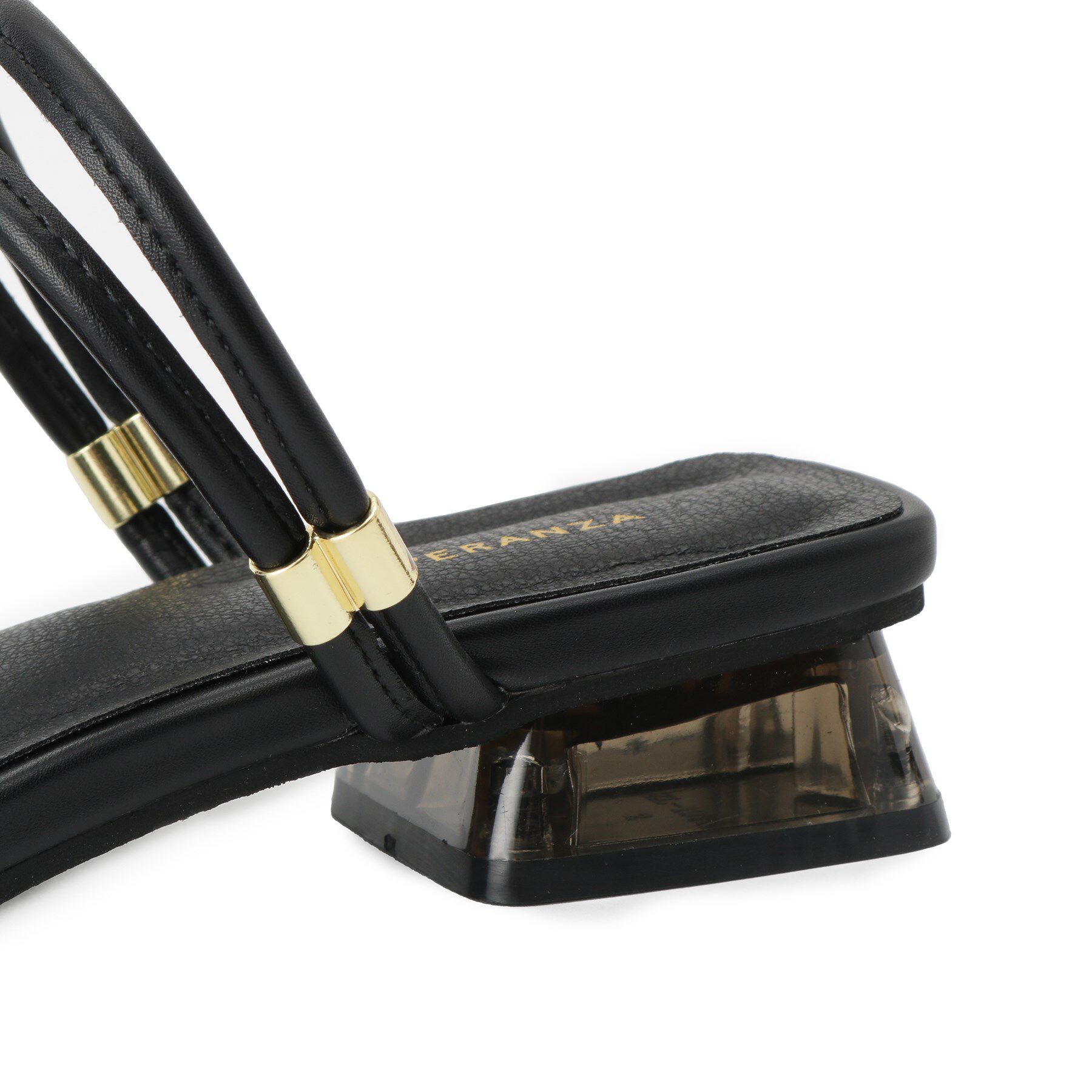 ESPERANZA「スクエアトゥクリアローヒールサンダル」|サンダル|