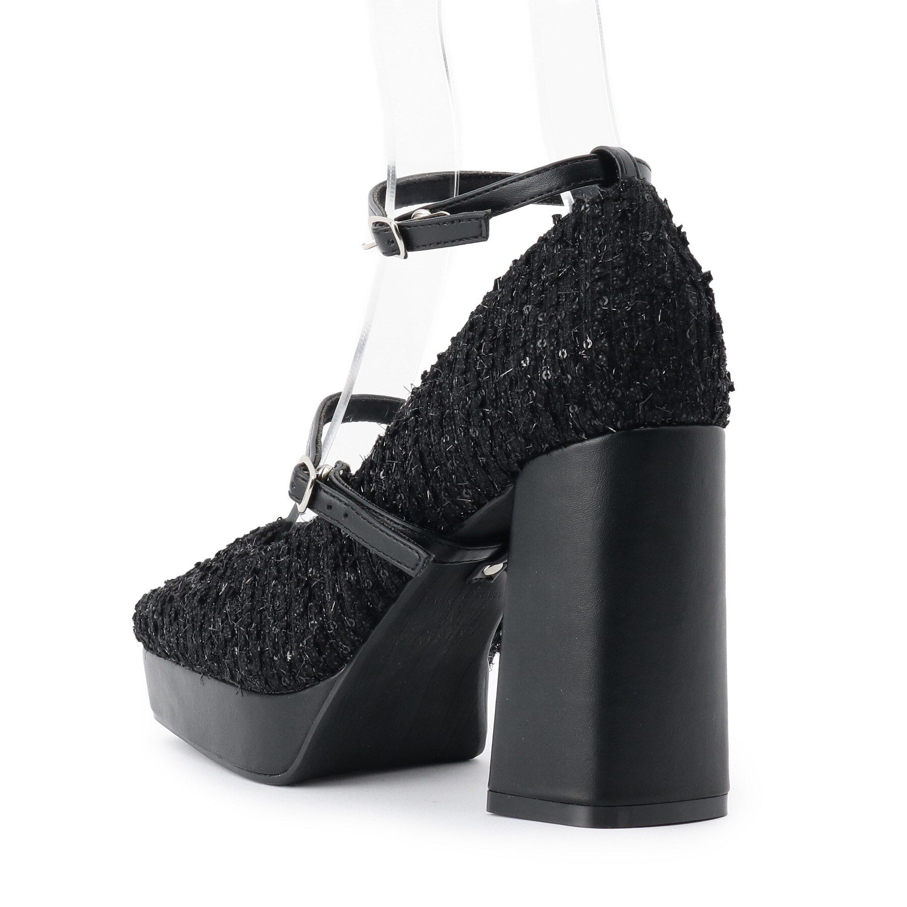 ESPERANZA「スクエアトゥダブルストラップ厚底パンプス」|パンプス|