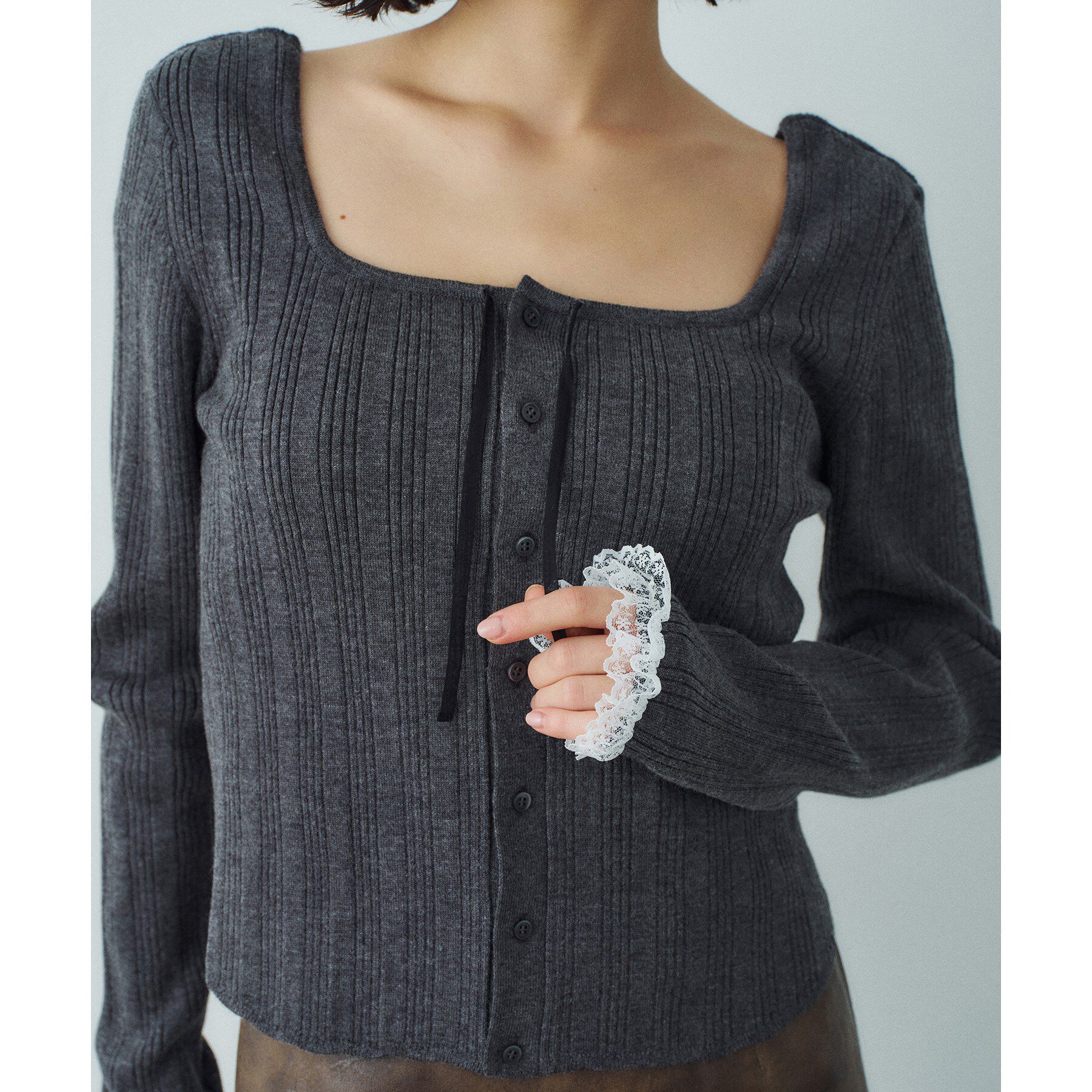 CODE A「lace frill cardigan」|カーディガン|