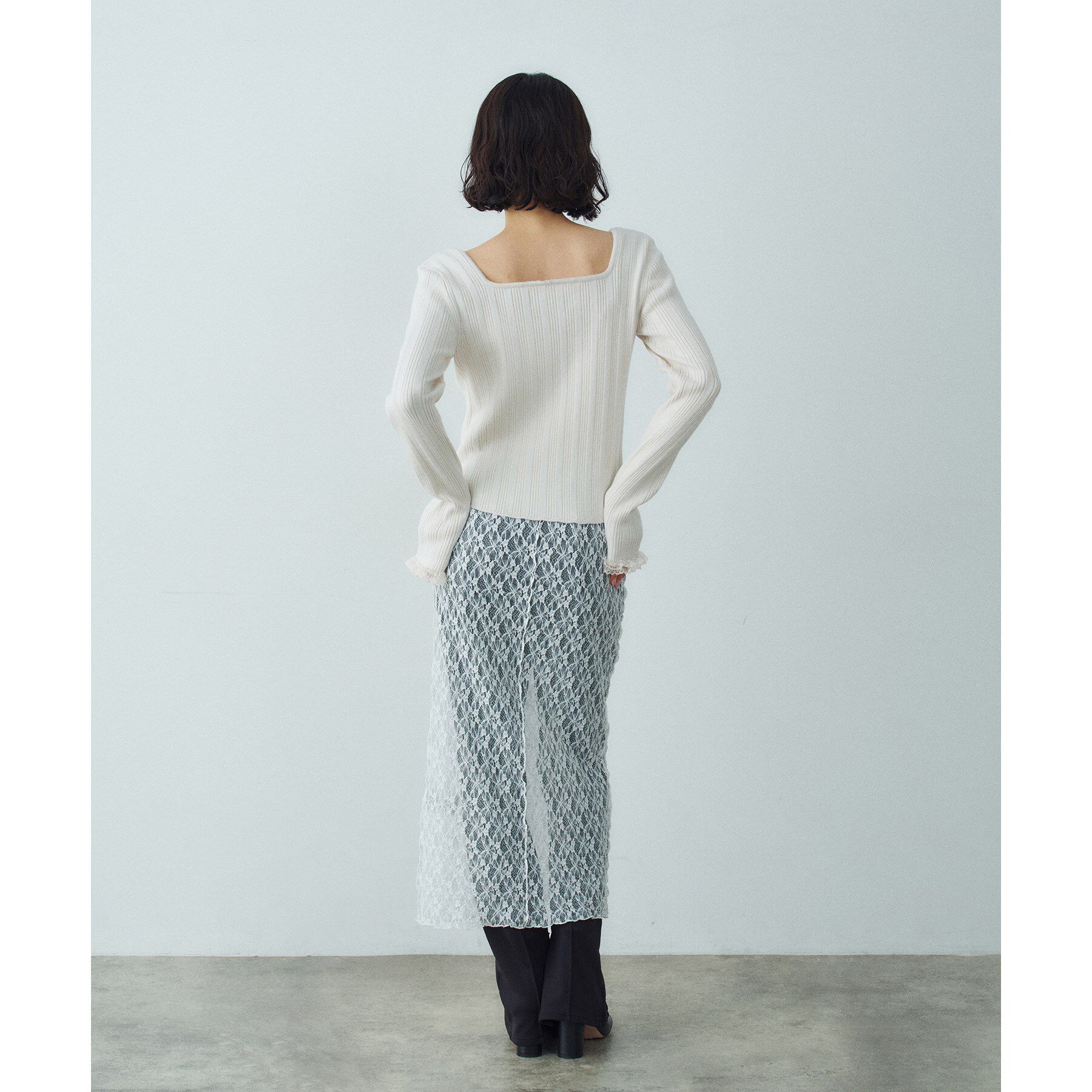 CODE A「lace frill cardigan」|カーディガン|