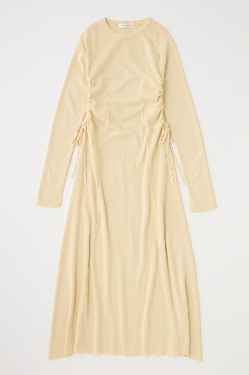 MOUSSY「WAIST RIBBON モックネックドレス」|ワンピース|