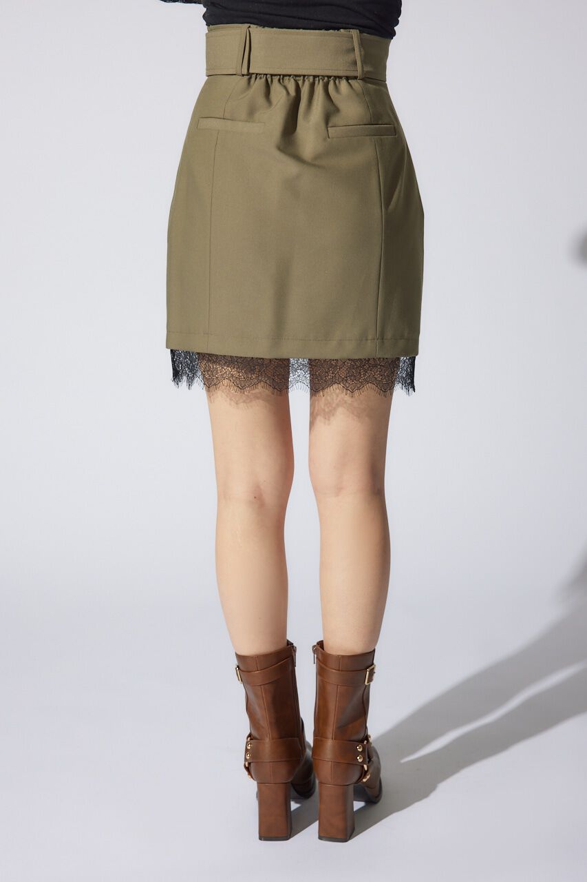 rienda「ヘムレースミニスカート」|スカート|