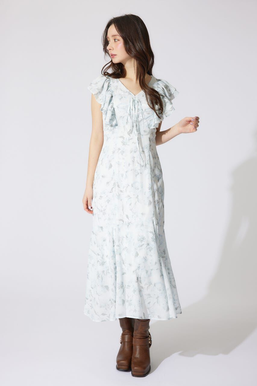 rienda「フリルフラワーロングワンピース」|ワンピース|