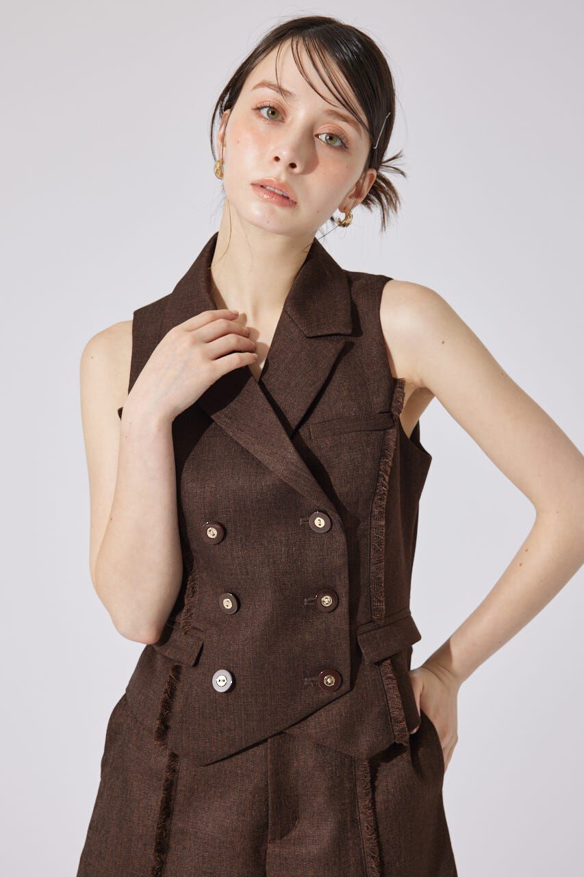 rienda「テーラードベスト」|ダウンベスト・ベスト|