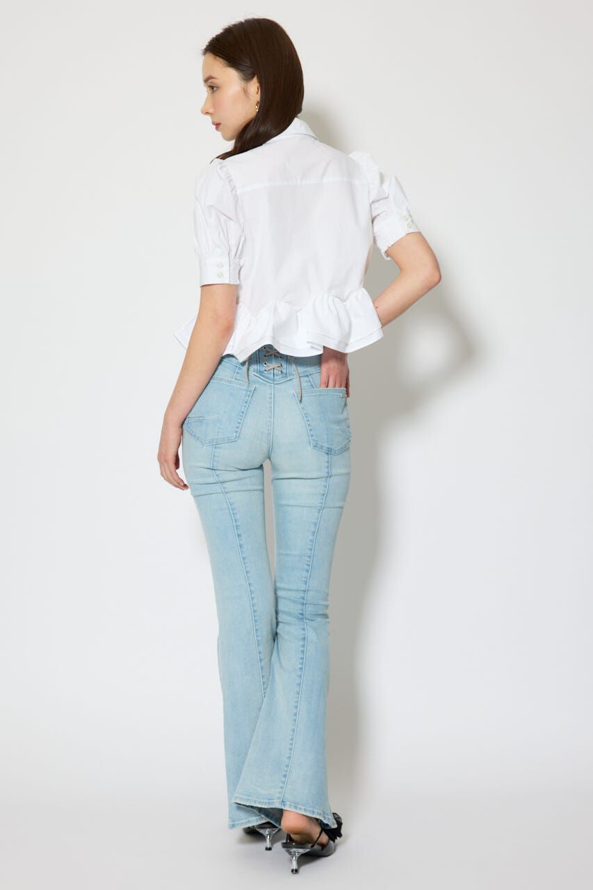 rienda「ボリュームフリルヘムブラウス」|シャツ・ブラウス|