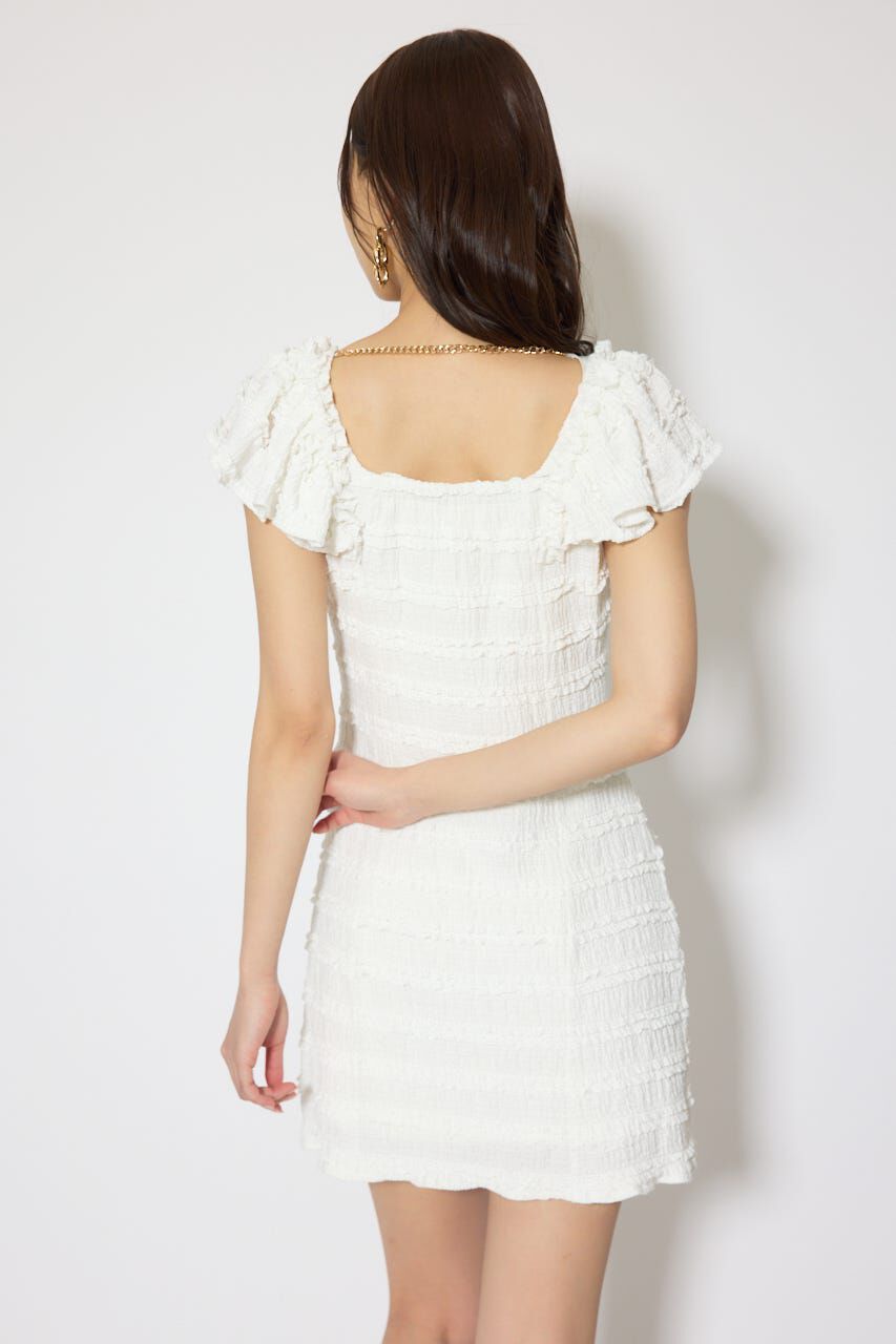 rienda「ショルダーフリルカットミニワンピース」|ワンピース|