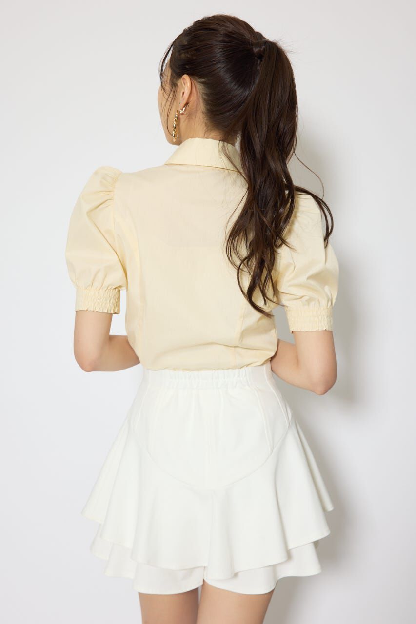 rienda「スカーフ付きハーフスリーブブラウス」|シャツ・ブラウス|