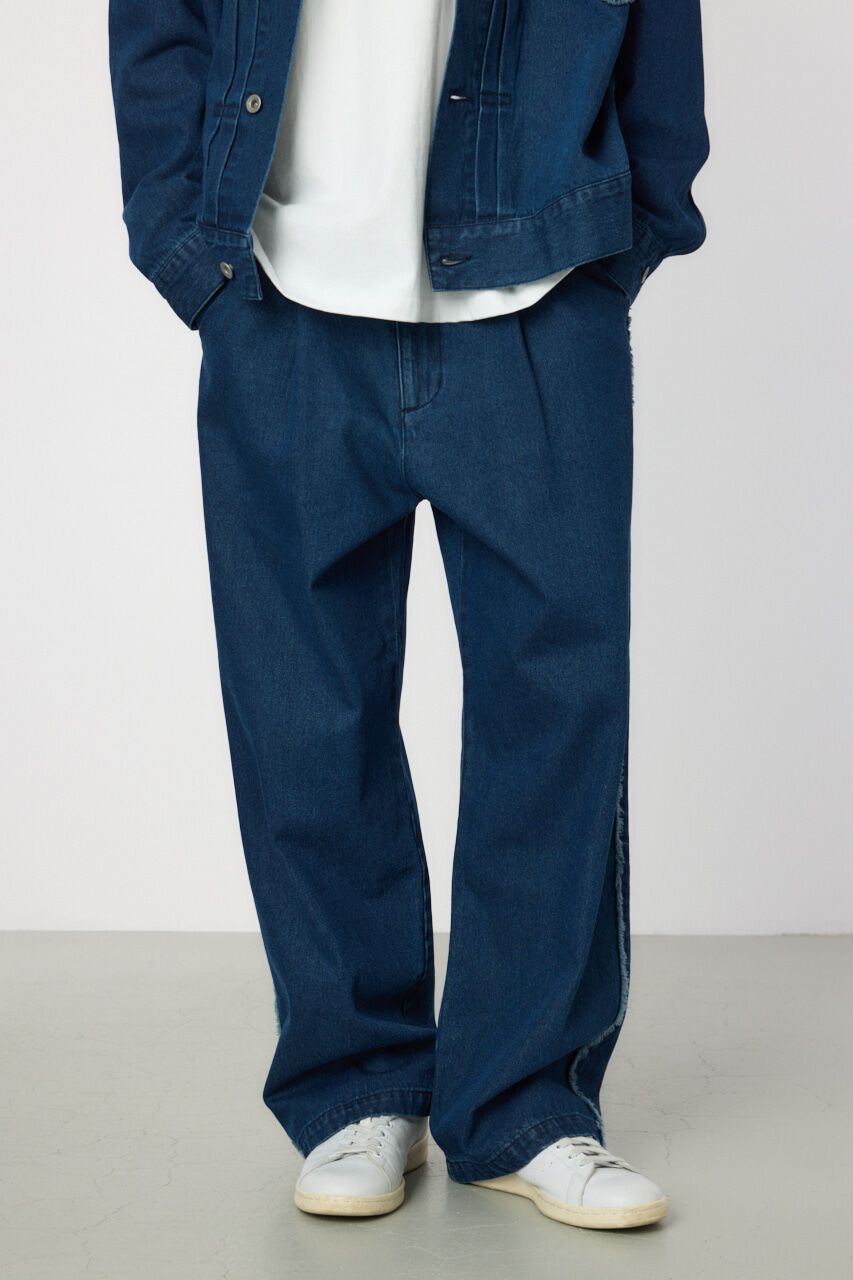 RODEO CROWNS「フリンジストレートデニムパンツ」|デニム|