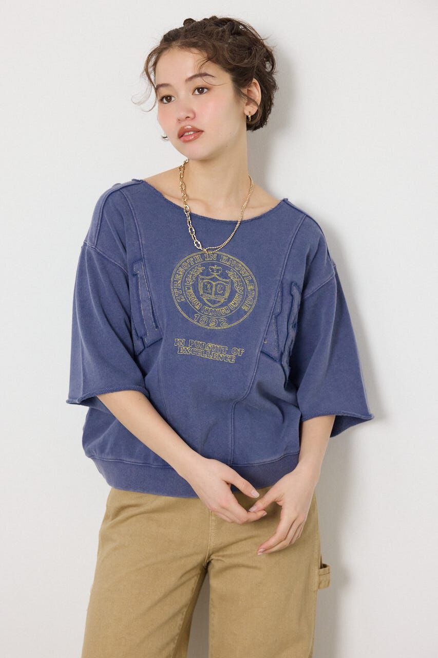 RODEO CROWNS「切替カレッジ半袖スウェット」|Tシャツ・カットソー|