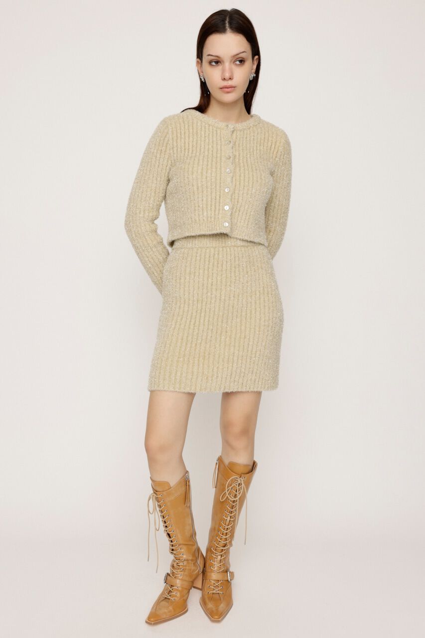 SLY「GLITTER KNIT ショートスカート」|スカート|GLD