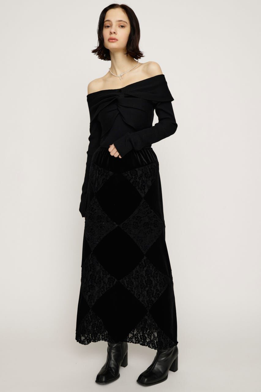 SLY「VELOUR ロングスカート」|スカート|