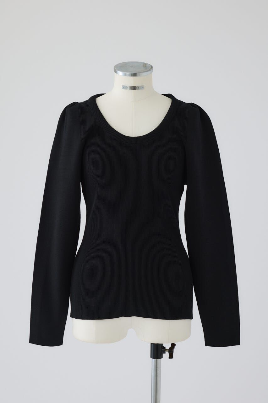 RIM.ARK 「Decollete knit tops」|ニット・セーター|BLK