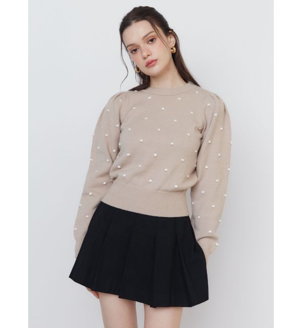 CALNAMUR「PUKU DOT KNIT PO/プクドットニットプルオーバー」|ニット・セーター|