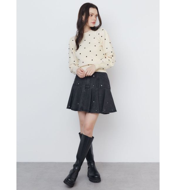 CALNAMUR「PUKU DOT KNIT PO/プクドットニットプルオーバー」|ニット・セーター|