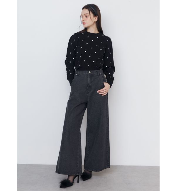 CALNAMUR「PUKU DOT KNIT PO/プクドットニットプルオーバー」|ニット・セーター|