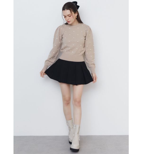 CALNAMUR「PUKU DOT KNIT PO/プクドットニットプルオーバー」|ニット・セーター|