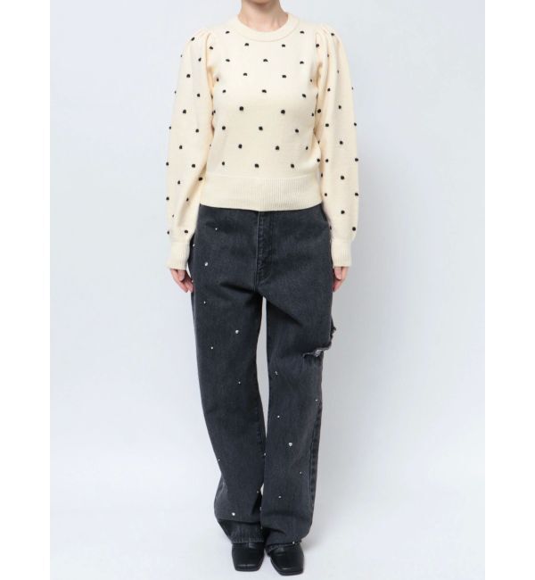 CALNAMUR「PUKU DOT KNIT PO/プクドットニットプルオーバー」|ニット・セーター|