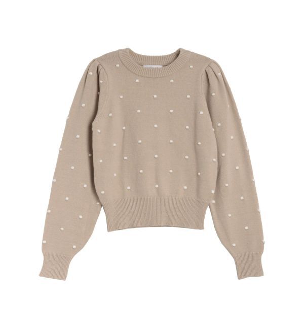 CALNAMUR「PUKU DOT KNIT PO/プクドットニットプルオーバー」|ニット・セーター|