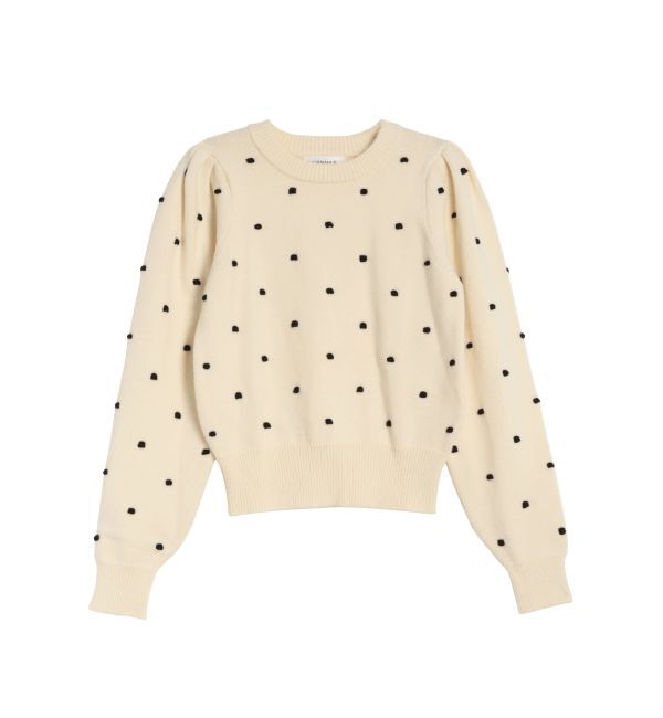 CALNAMUR「PUKU DOT KNIT PO/プクドットニットプルオーバー」|ニット・セーター|