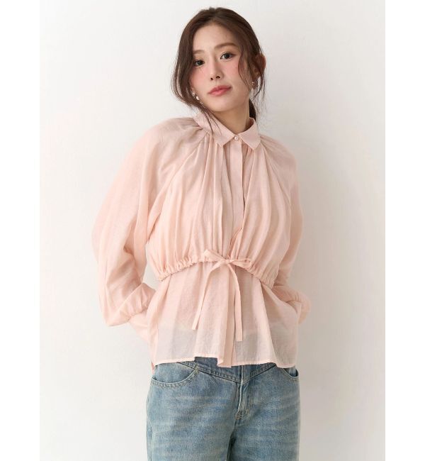 CALNAMUR「ギャザーラグランブラウス」|シャツ・ブラウス|