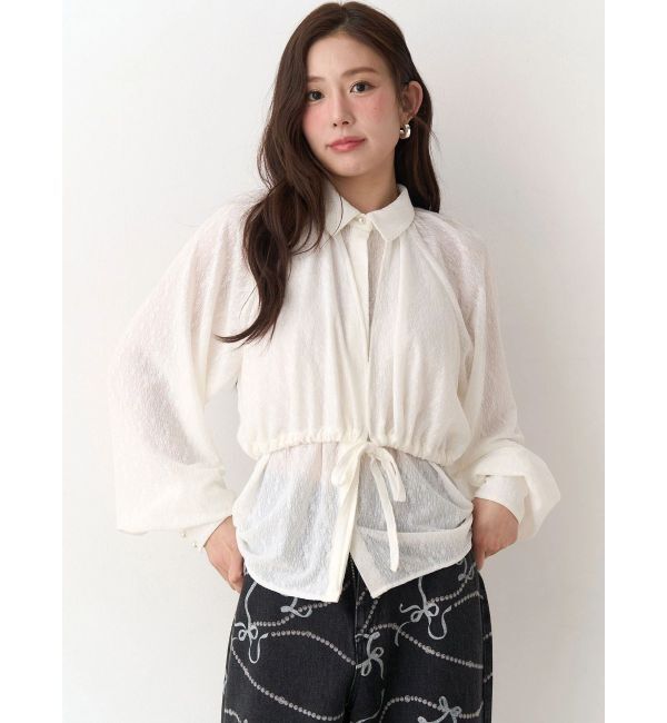 CALNAMUR「ギャザーラグランブラウス」|シャツ・ブラウス|