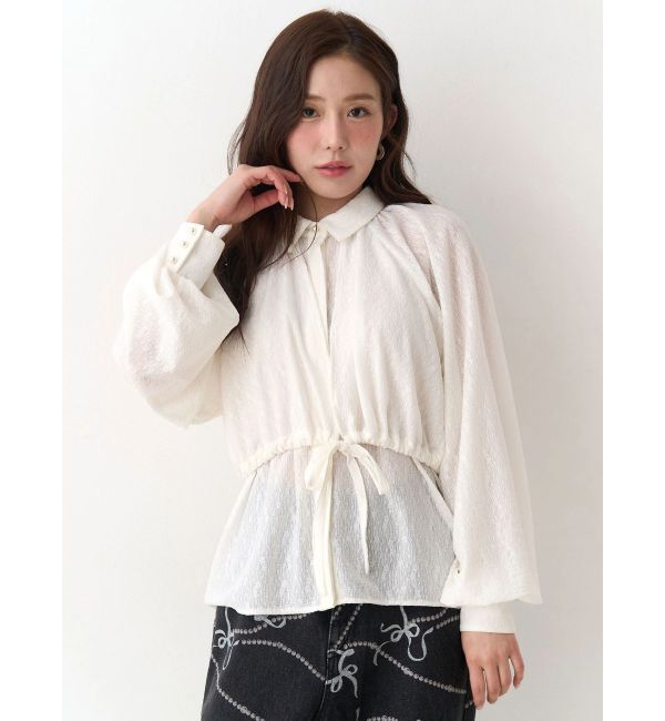 CALNAMUR「ギャザーラグランブラウス」|シャツ・ブラウス|