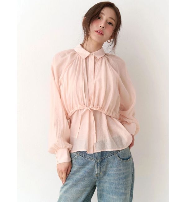 CALNAMUR「ギャザーラグランブラウス」|シャツ・ブラウス|