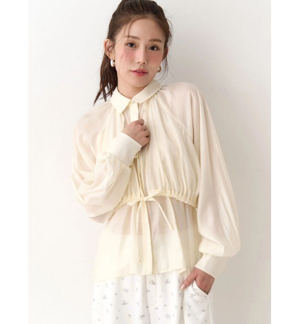 CALNAMUR「ギャザーラグランブラウス」|シャツ・ブラウス|