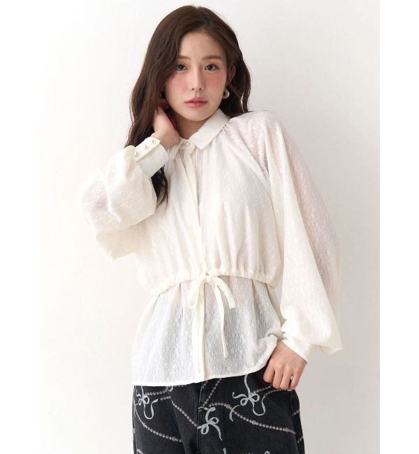 CALNAMUR「ギャザーラグランブラウス」|シャツ・ブラウス|