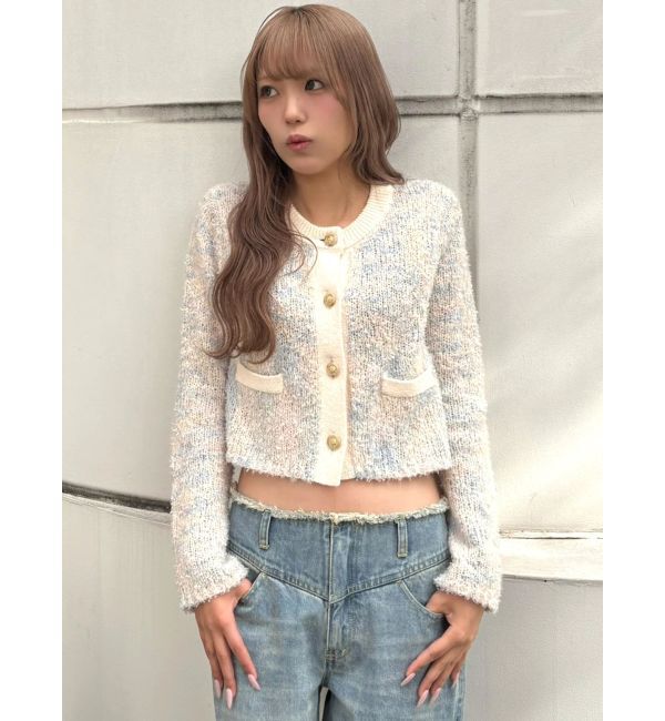 CALNAMUR「ファンシーヤーンクラシカルニットカーディガン」|Tシャツ・カットソー|