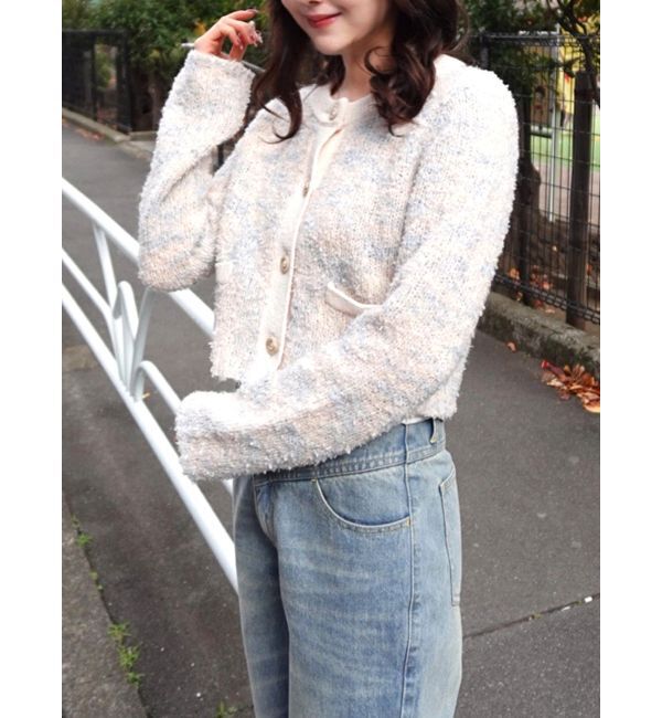 CALNAMUR「ファンシーヤーンクラシカルニットカーディガン」|Tシャツ・カットソー|