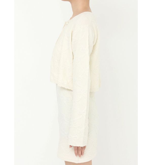 CALNAMUR「リボンジャガードカーディガン」|カーディガン|