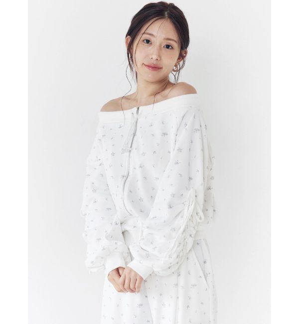 CALNAMUR「フロントジップオフショルスウェット」|Tシャツ・カットソー|