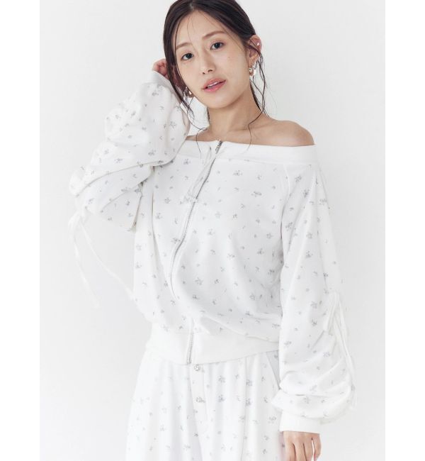 CALNAMUR「フロントジップオフショルスウェット」|Tシャツ・カットソー|