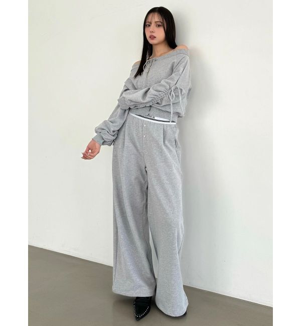 CALNAMUR「フロントジップオフショルスウェット」|Tシャツ・カットソー|