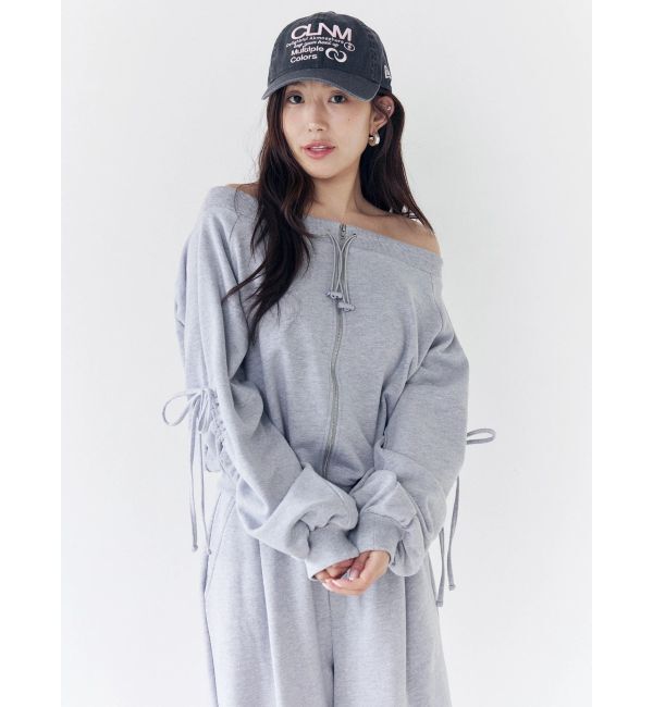 CALNAMUR「フロントジップオフショルスウェット」|Tシャツ・カットソー|