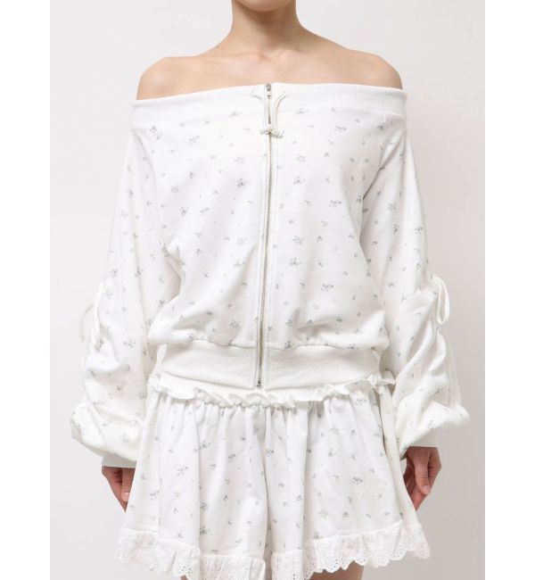 CALNAMUR「フロントジップオフショルスウェット」|Tシャツ・カットソー|