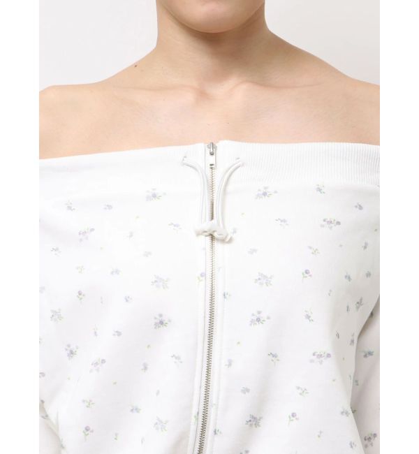 CALNAMUR「フロントジップオフショルスウェット」|Tシャツ・カットソー|