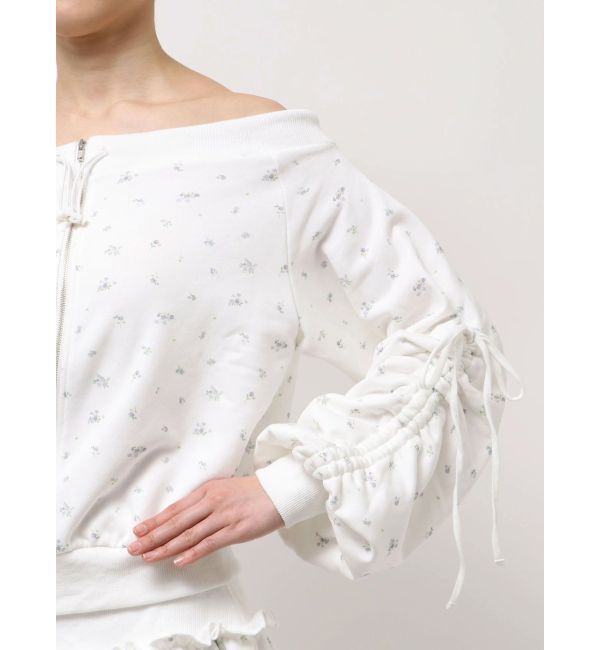 CALNAMUR「フロントジップオフショルスウェット」|Tシャツ・カットソー|