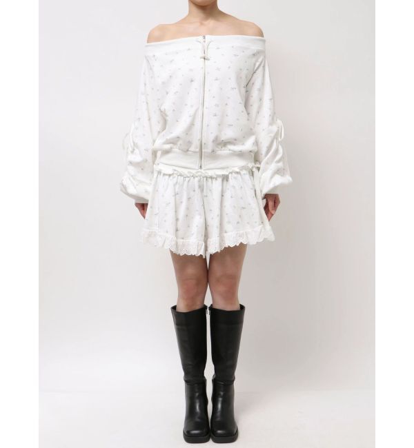 CALNAMUR「フロントジップオフショルスウェット」|Tシャツ・カットソー|