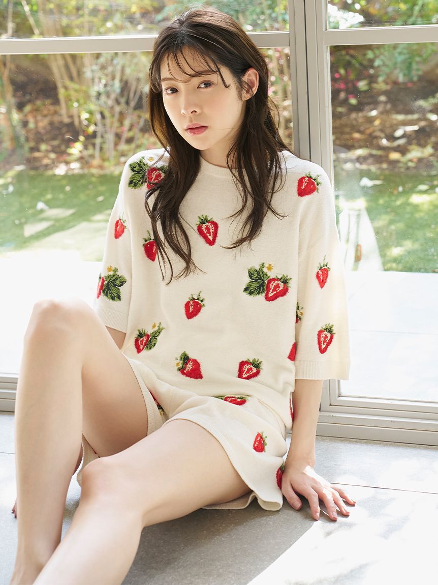 SNIDEL HOME「ストロベリーニットプルオーバー」|ルームウェア|