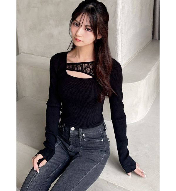 RESEXXY「レースコンビニットプルオーバー」|ニット・セーター|