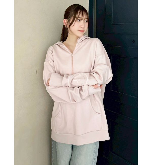 dazzlin「【吉田朱里】ストーンアートハーフジップフーディ」|パーカー|