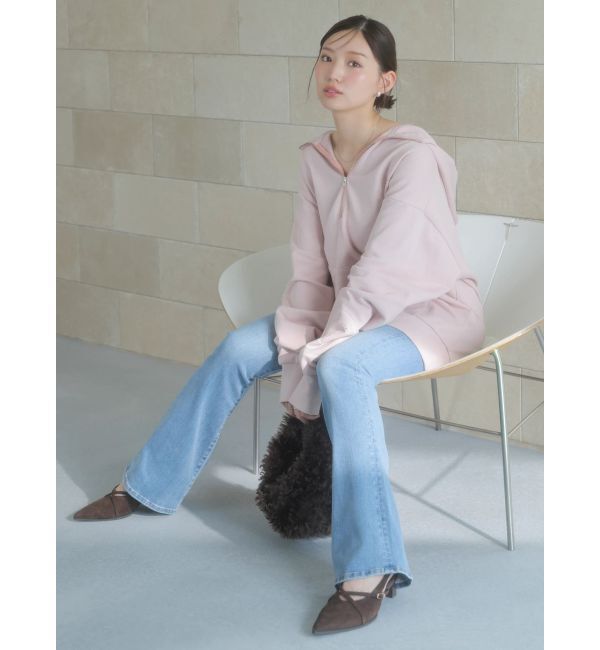 dazzlin「【吉田朱里】ストーンアートハーフジップフーディ」|パーカー|