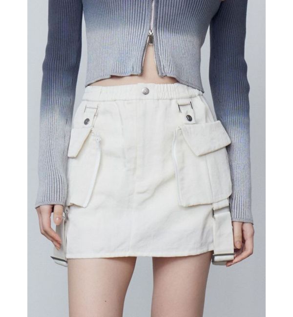EMODA「ハングベルトカーゴスカート」|スカート|アイボリー