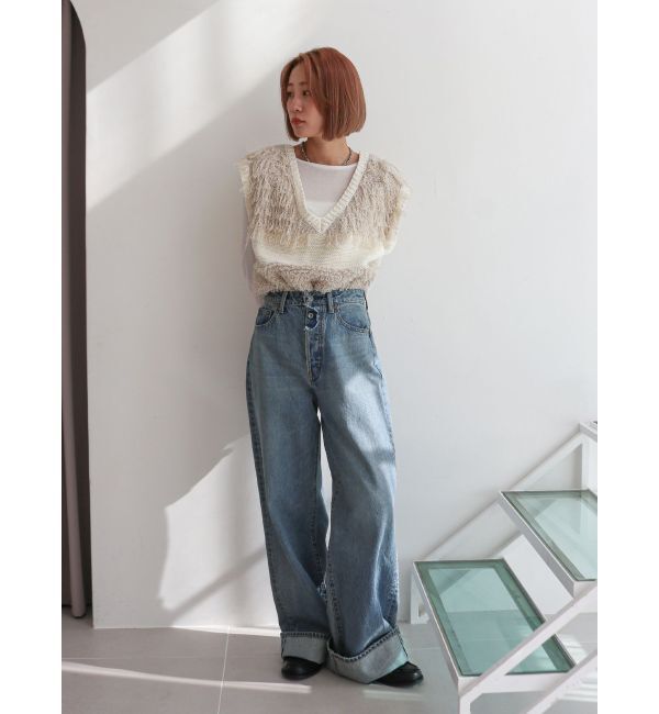 Ungrid「ロールアップルーズデニム」|デニム|