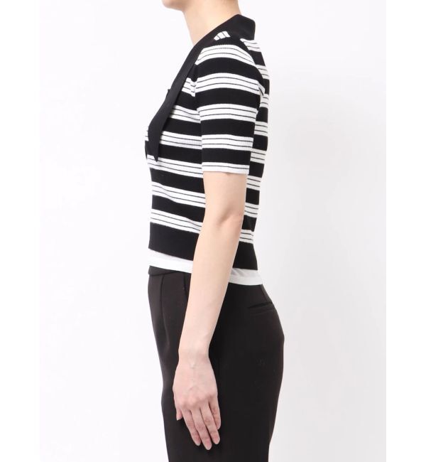 LAGUNAMOON「ヘムレイヤードビッグカラーポロニットプルオーバー」|ニット・セーター|